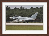 Framed Eurofighter Typhoon of the German Air Force Taking Off