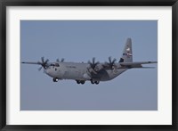 Framed C-130J Super Hercules of the 317th Airlift Group in Flight Over Germany