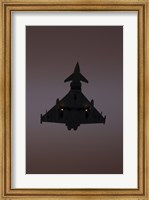 Framed German Air Force Eurofighter Typhoon Approaching at Sunset