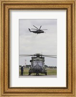 Framed German Army NH90 and its Predecessor, the CH-53 Sea Stallion
