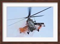 Framed Czech Air Force Mi-35 Hind Helicopter