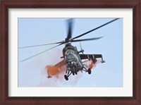 Framed Czech Air Force Mi-35 Hind Helicopter