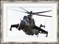 Framed Polish Army Mil Mi-24V Hind in Flight