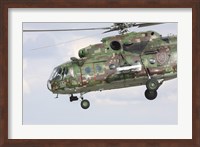 Framed Slovak Air Force Mi-17 Hip in digital camouflage