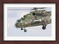 Framed Slovak Air Force Mi-17 Hip in digital camouflage