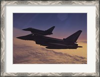 Framed Two German Air Force Eurofighter Typhoon's at Sunset