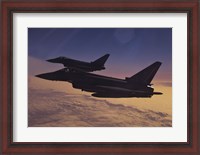 Framed Two German Air Force Eurofighter Typhoon's at Sunset