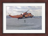 Framed WS-61 Sea King helicopter of the German Navy, Kiel, Germany