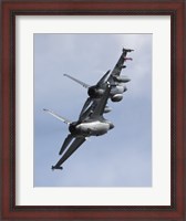 Framed Danish F-16A and F-16B in formation
