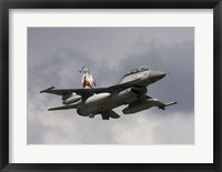 Framed Belgian F-16B taking off