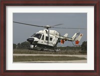 Framed BK117 utility Helicopter of the Spanish Civil Guard