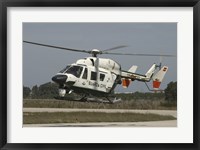 Framed BK117 utility Helicopter of the Spanish Civil Guard