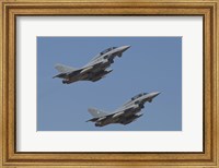 Framed pair of Eurofighter Typhoon Aircraft from the German Air Force