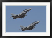 Framed pair of Eurofighter Typhoon Aircraft from the German Air Force