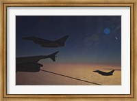 Framed German Air Force Eurofighter Typhoon Aircraft Refueling over France