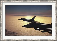 Framed Two German Air Force Eurofighter Typhoon's over France