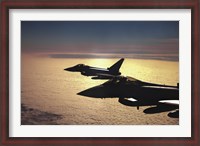 Framed Two German Air Force Eurofighter Typhoon's over France