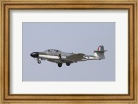 Framed Gloster Meteor Historic Jet of the Royal Air Force