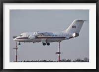 Framed British Aerospace 146 Jet of the Royal Air Force