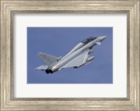 Framed German Air Force Eurofighter Typhoon in Flight Over Germany