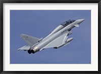 Framed German Air Force Eurofighter Typhoon in Flight Over Germany