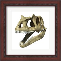 Framed 3D Rendering of an Allosaurus Skull