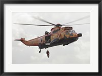 Framed German WS-1 Sea King during a Fast-roping Exercise