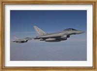 Framed Pair of Eurofighter Typhoon Aircraft of the German Air Force