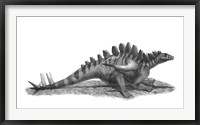 Framed Pencil Drawing of Gigantspinosaurus Sichuanensis