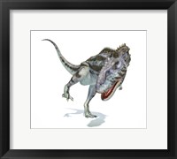 Framed Majungasaurus Dinosaur on White Background