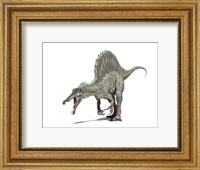 Framed 3D Rendering of a Spinosaurus Dinosaur