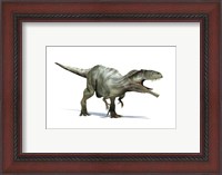 Framed 3D Rendering of a Giganotosaurus Dinosaur