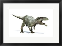 Framed 3D Rendering of a Giganotosaurus Dinosaur