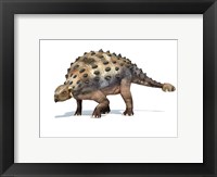 Framed 3D Rendering of an Ankylosaurus Dinosaur