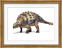 Framed 3D Rendering of an Ankylosaurus Dinosaur