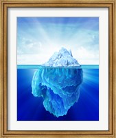 Framed Solitary Iceberg in the Sea
