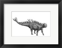 Framed Pencil Drawing of Huayangosaurus Taibaii
