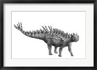 Framed Pencil Drawing of Huayangosaurus Taibaii