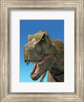 Framed 3D Rendering of Tyrannosaurus Rex, Close-up