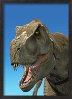 Framed 3D Rendering of Tyrannosaurus Rex, Close-up