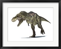 Framed 3D Rendering of a Tyrannosaurus Rex Dinosaur