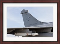 Framed MICA Missile Under the Wing of a French Air Force Rafale Aircraft