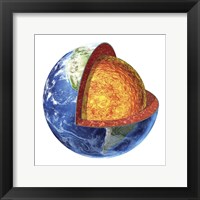 Framed Cross section of Planet Earth Showing the Lower Mantle