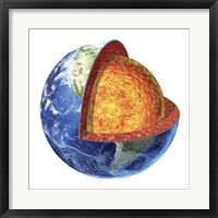 Framed Cross section of Planet Earth Showing the Lower Mantle