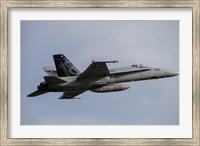 Framed Swiss Air Force F-18C Hornet used for Air Policing