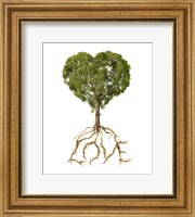 Framed Tree with Foliage in the Shape of a Heart