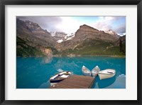 Framed British Columbia, Yoho NP, Boats on Lake Ohara