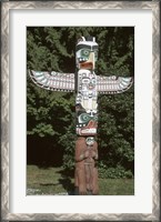 Framed Totem Pole at Stanley Park, Vancouver Island, British Columbia, Canada