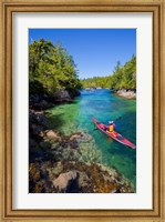 Framed British Columbia, Vancouver Island, Sea kayakers