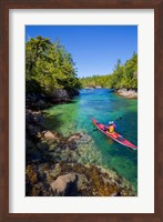 Framed British Columbia, Vancouver Island, Sea kayakers